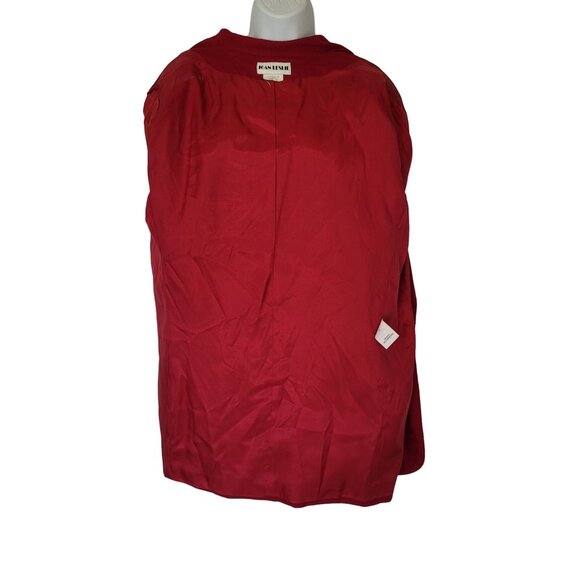 Joan Leslie Womens Red Wool & Nylon Blazer Size 16 With Gold Button Detail - Picture 12 of 16